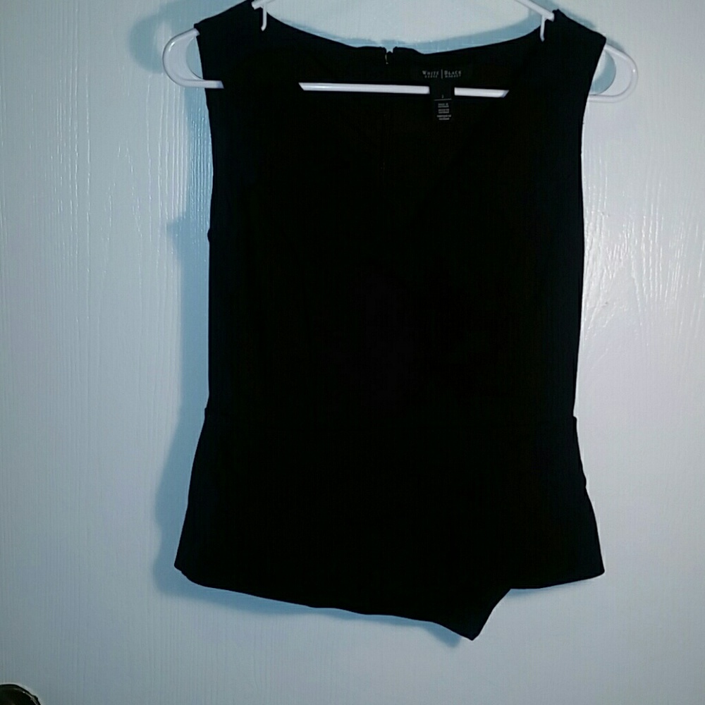 Black drape dress tank